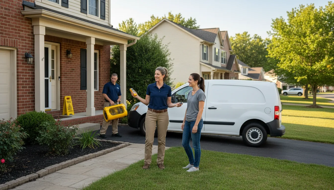 Residential water damage restoration in Sanderson, FL